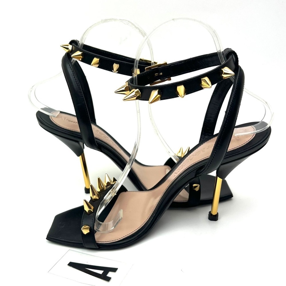 ALEXANDER MCQUEEN Punk Stud Ankle Strap Sandal sz 8 - Picture 7 of 14